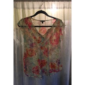 Sheer Floral Blouse
